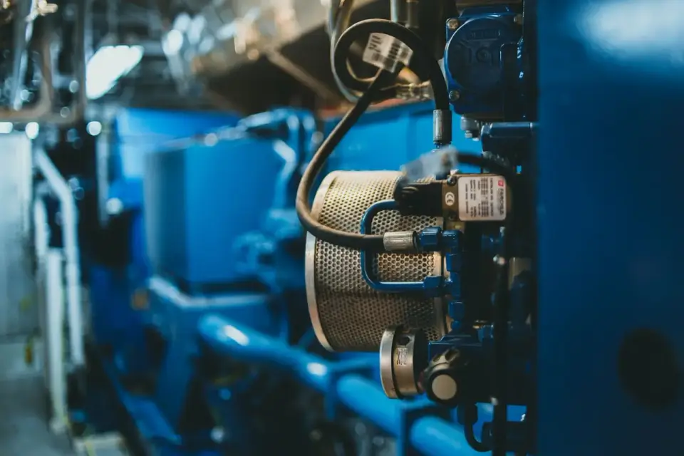 Dizel motor bloğu yakın plan